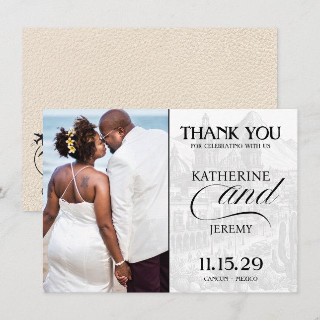 Ivory Mexico Passport Thank You Card (Front/Back)