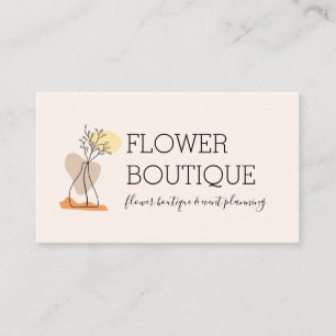 Ivory Minimalist Ceramic Pot Florist Business Card