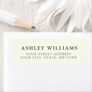 Ivory Minimalist Elegant Return Stickers