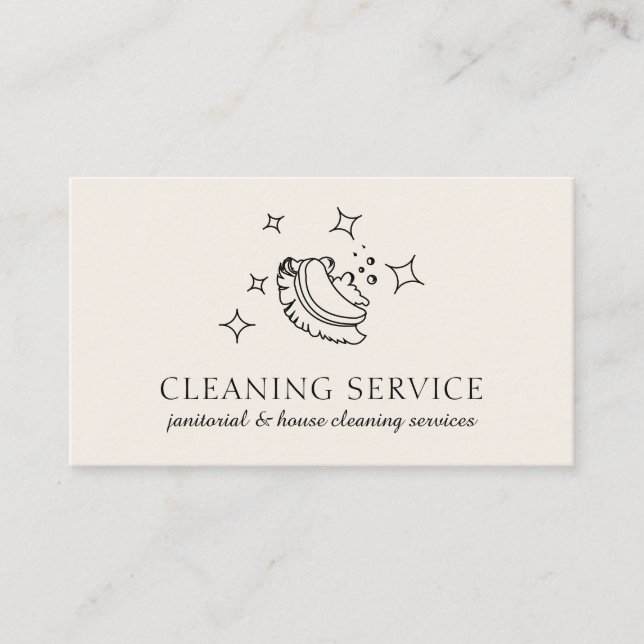 Ivory Modern Bubble Housekeeper Cleaning Washing Business Card (Front)