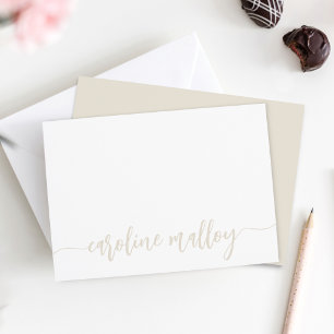 Ivory Modern Scripted Name Personalised Card