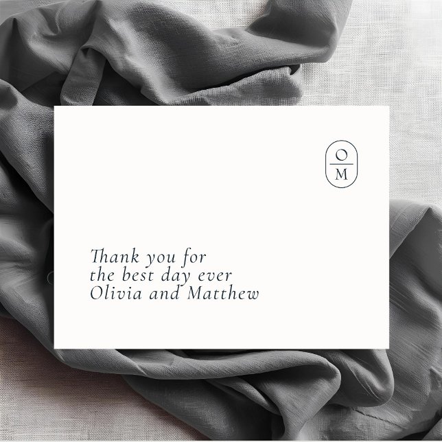 Ivory | Modern Wedding Thank you Card (Creator Uploaded)
