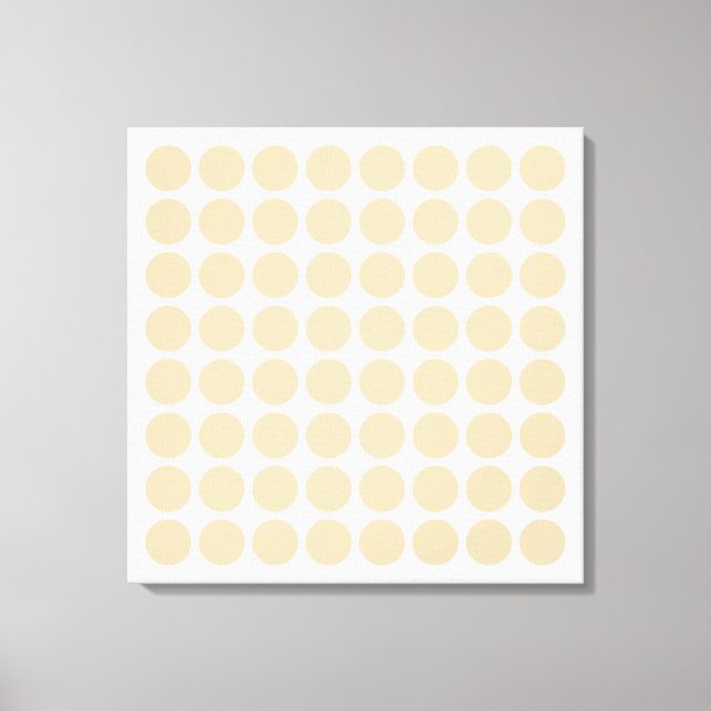 Ivory Neutral Dots Canvas Print (Front)