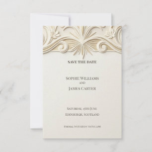 Ivory Nouveau Fan Save The Date