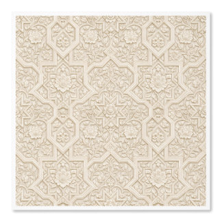 Ivory Palace Relief | Persian Floral Geometric(D) Wallpaper