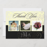 Ivory + Pearl Damask, Thank you cards, DIY colours