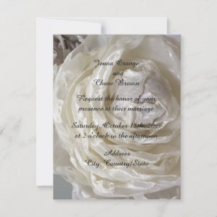 Ivory Peony Wedding Invitation