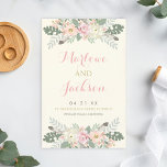 Ivory Pink Gold Floral Boho Wedding Programs<br><div class="desc">This elegant boho style wedding ceremony design features romantic peony flowers, soft green foliage, and rustic bird feather accents with light ivory printed background colour (can be modified). Personalise the stylish pink script text and other text with your preferred wording. Soft spring or summer colour scheme includes shades of pink,...</div>