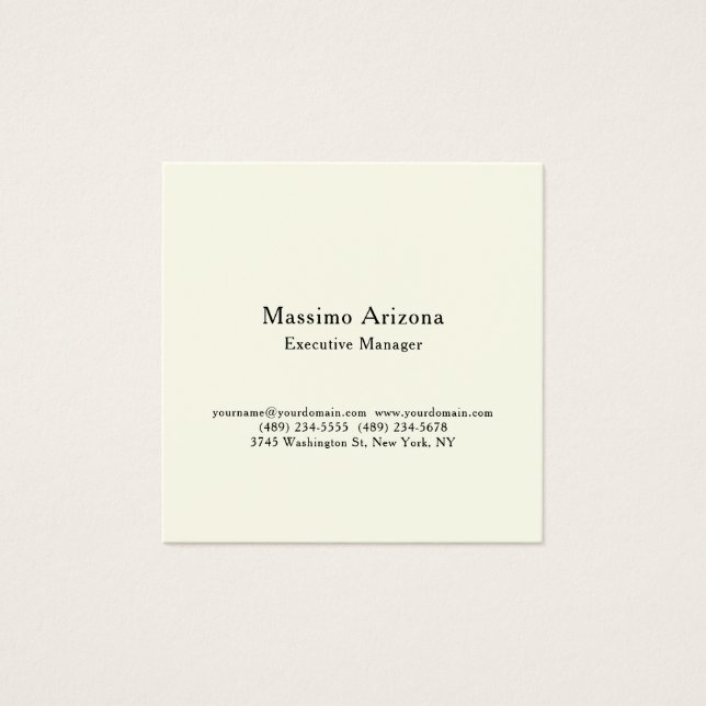 Ivory Professional Modern Business Profile Card (Front)