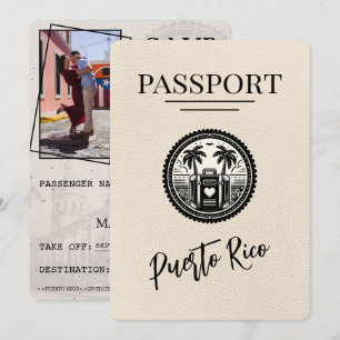 Ivory Puerto Rico Passport Save The Date