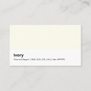 Ivory   "Pure and Elegant" Business Card