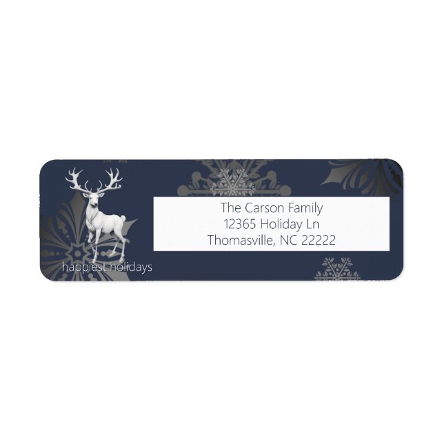 Ivory Reindeer Christmas | Blue (Front)