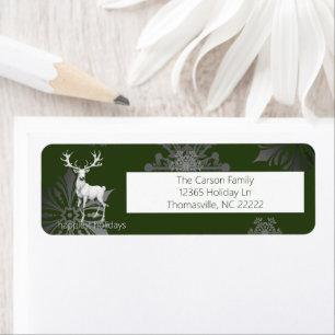 Ivory Reindeer Christmas Green