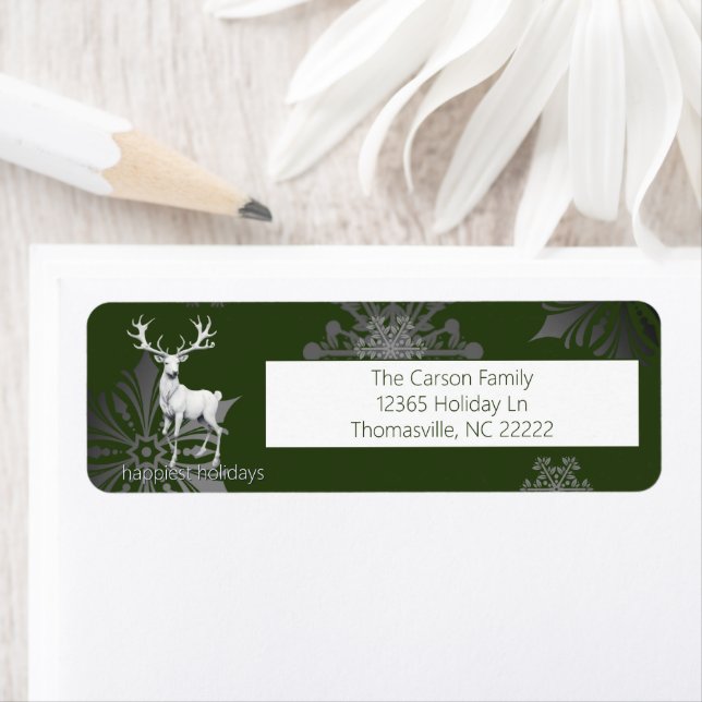 Ivory Reindeer Christmas | Green (Insitu)
