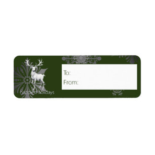 Ivory Reindeer Christmas   Green Gift