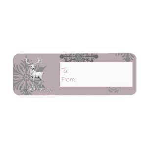 Ivory Reindeer Christmas Pink Gift