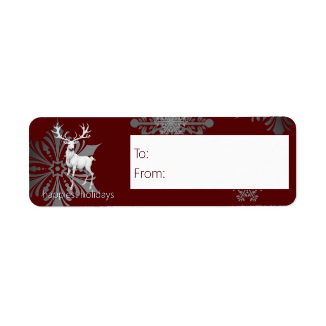 Ivory Reindeer Christmas | Red Gift (Front)