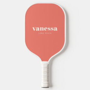 Ivory Reverse Minimal Modern Classic Name Pickleball Paddle