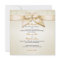 Ivory Ribbon Gold Stripes Wedding Invitation S2