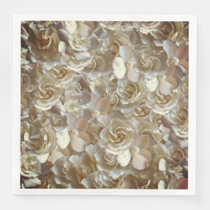 Ivory Rose Pattern – Elegant Floral Art Napkin