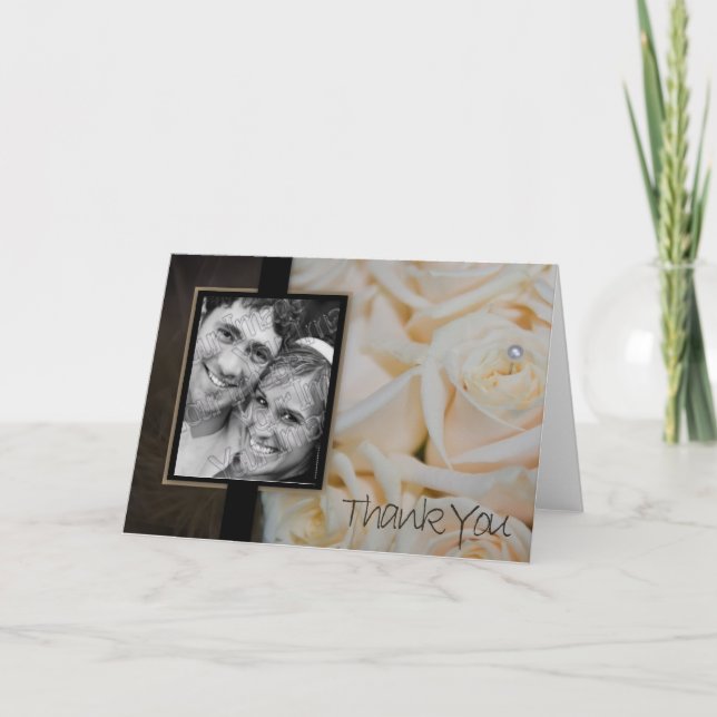 ivory rose Thank you card (Front)