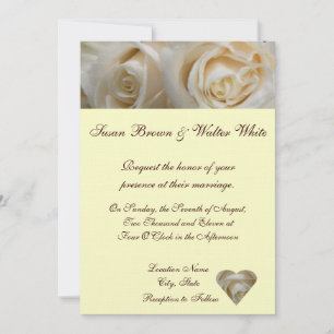 Ivory Rose Wedding Invitation