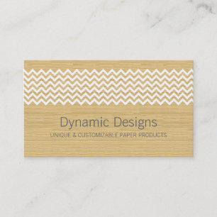Ivory Rustic Chevron Business Card