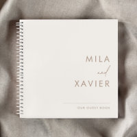 Ivory & Sand | Modern Minimal Wedding Guest Book