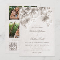 Ivory Sculptured Flowers 3D Roses Wedding