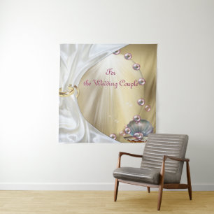 Ivory Silk, Gold Lace & Pearls and Marble Tapestry