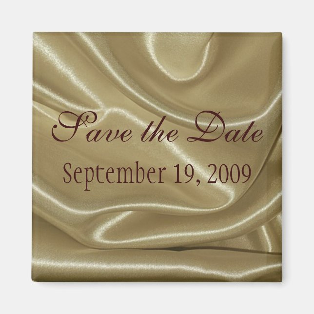 Ivory Silk Save the Date Magnet (Front)