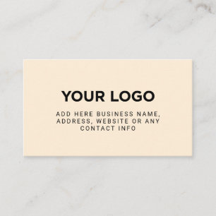 Ivory Simple Company Logo Business Card