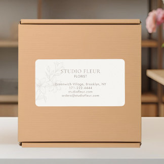 ivory| Simple Modern Florist Address Labels