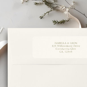 Ivory   Simple Wedding Return Address