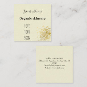 ivory skincare square business card