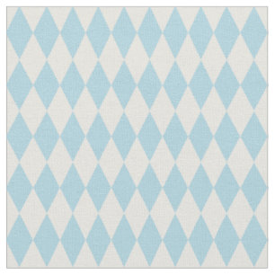 Ivory & Sky Blue Harlequin Diamonds Fabric