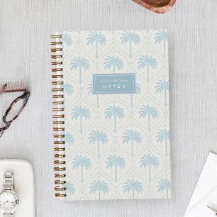 Ivory Sky   Palm Trellis Personalised Notebook