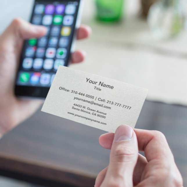 Ivory Solid Colour Customise It Business Card (Creator Uploaded)