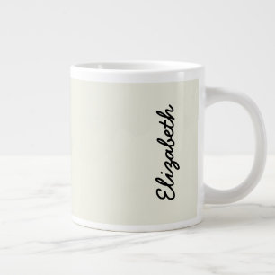 Ivory Solid Colour Customise It Large Coffee Mug