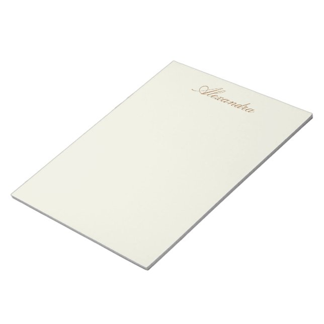 Ivory Solid Colour Customise It Notepad (Angled)