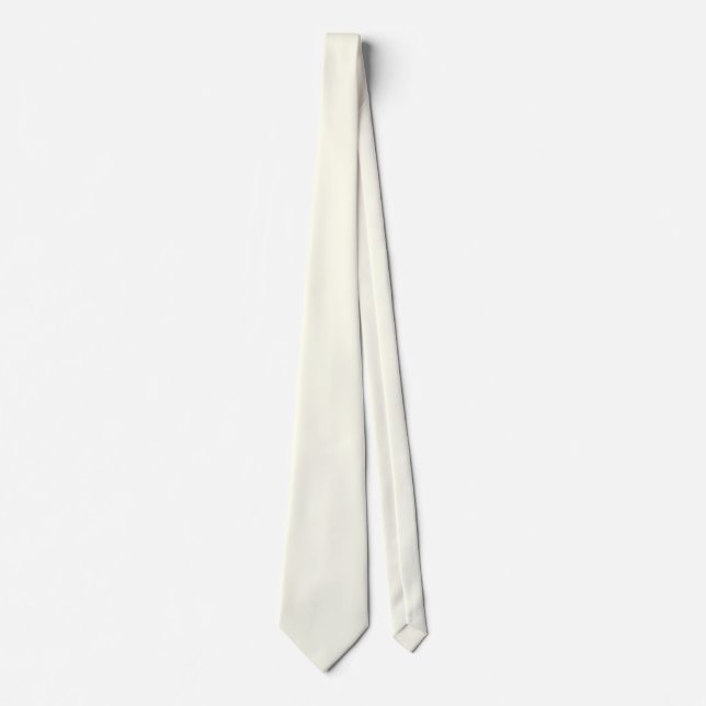 ivory solid colour tie (Front)