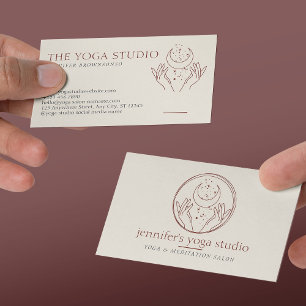 Ivory Stars Energy Healing Hands Moon Spiritual Business Card