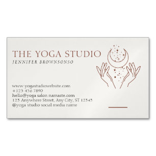 Ivory Stars Energy Healing Reiki Master Magnetic Business Card