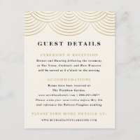 Ivory String Lights Guest Detail Enclosure Card