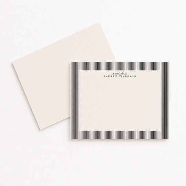 Ivory Striped Classic Note Card (Creator Uploaded)