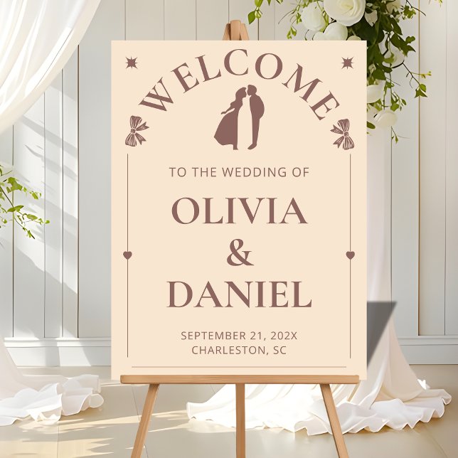 Ivory & Taupe Minimalist Entry Sign (Creator Uploaded)
