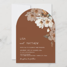 Ivory Terracotta Flowers Casual Wedding