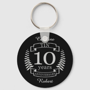 Ivory Traditional wedding anniversary 10 years Key Ring