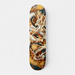 Ivory Tribal Dragon Element Custom Pro Park Board Skateboard