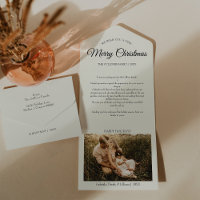 Ivory Very Merry Christmas Letter Tear Off Photo